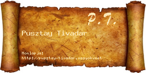 Pusztay Tivadar névjegykártya